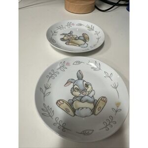 Set of 2 Assorted Bambi's Thumper 6" Porcelain‎ Appetizer Snack Plates by Zrike